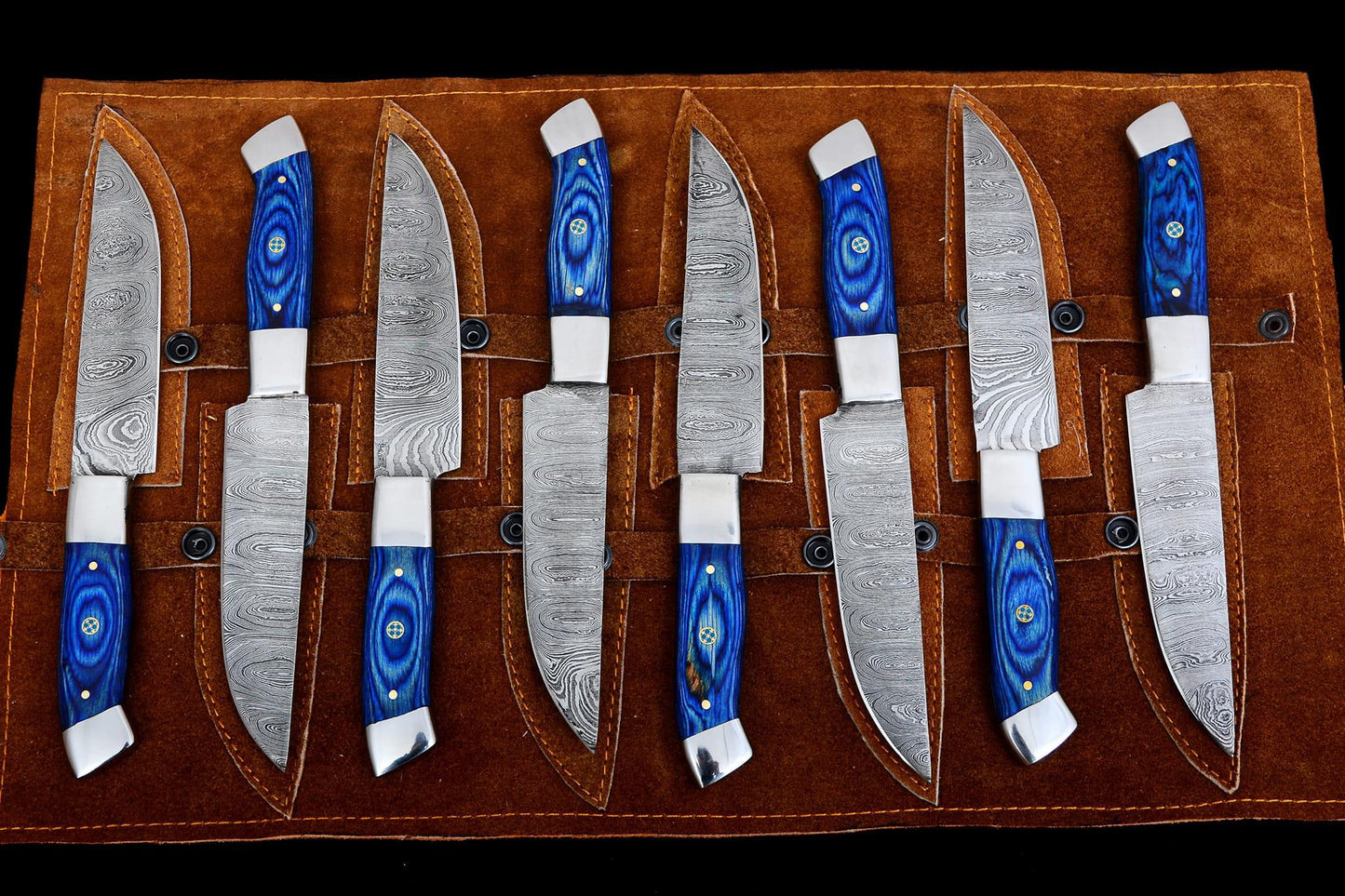 Damascus steel handmade steak knives set