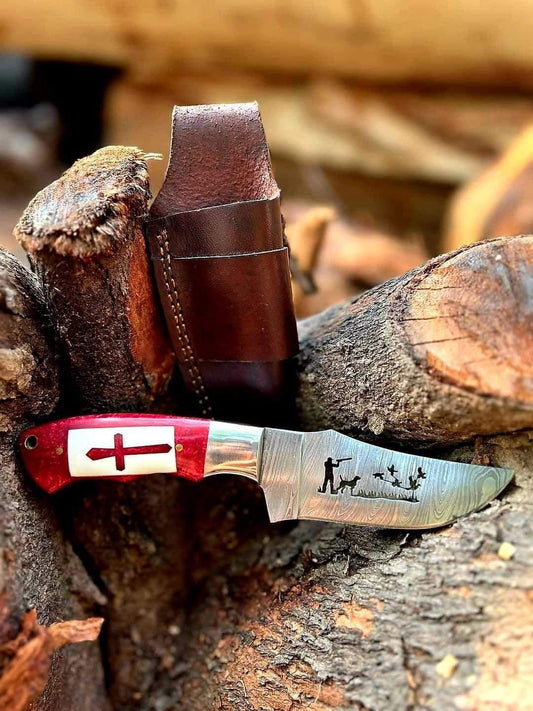 Damascus steel handmade Hunting skinning knife