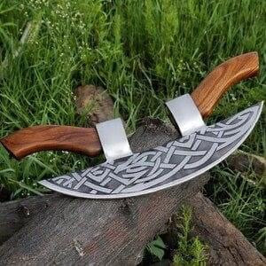 1095 HC Custom handmade pizza cutter axe
