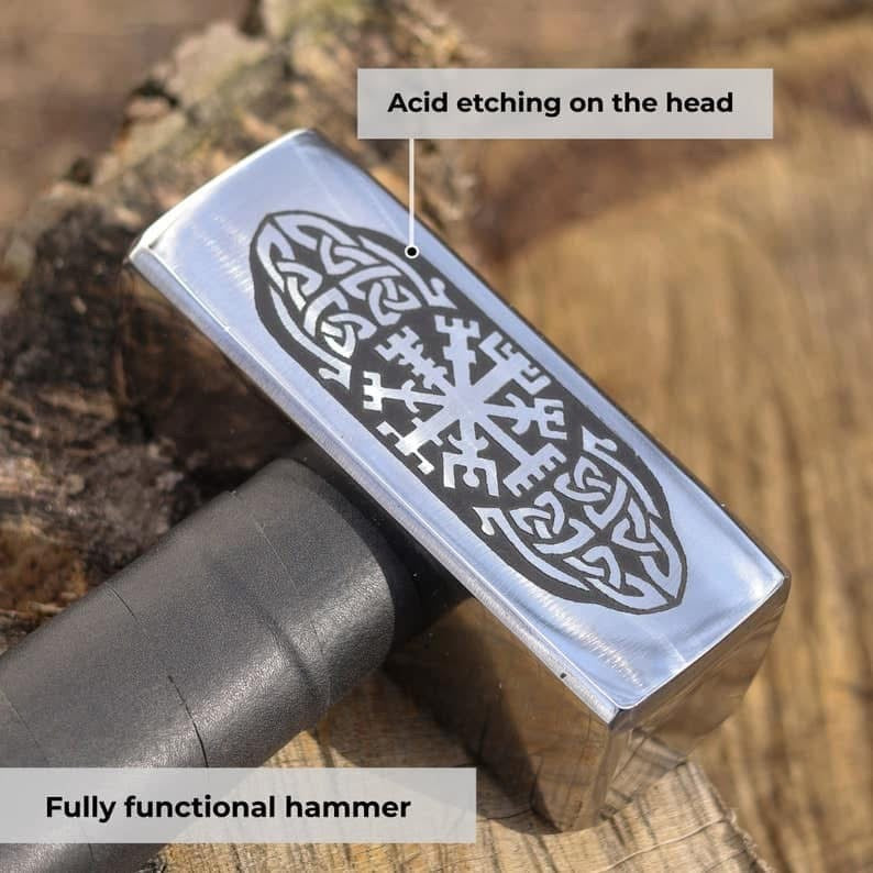 Custom handmade vintage style functional hammer