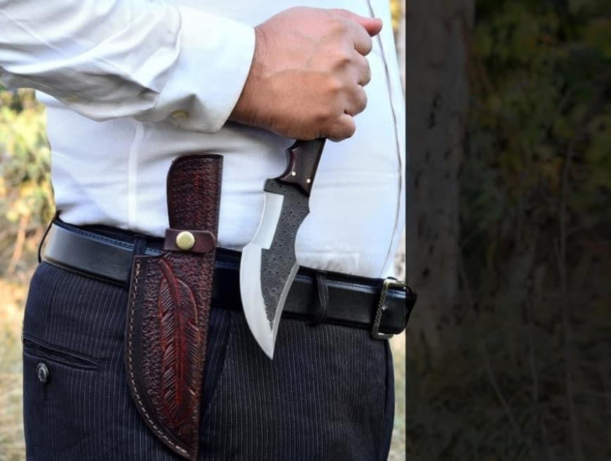 J2 Hand forged camping Tracker knife